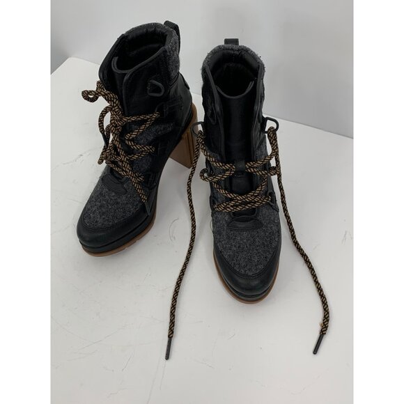 Sorel Womens Blake Heeled Lace-Up Winter Boots Size 7 EUC 8489 nonslip Booties - Picture 10 of 13